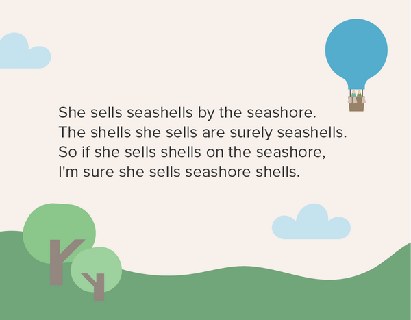 1 She sells seashells